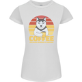 Coffee Because Murder is Wrong Funny Dog Womens Petite Cut T-Shirt White