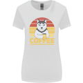 Coffee Because Murder is Wrong Funny Dog Womens Wider Cut T-Shirt White