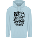 Coffee Raises Me from the Dead Skull Childrens Kids Hoodie Light Blue