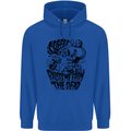 Coffee Raises Me from the Dead Skull Childrens Kids Hoodie Royal Blue
