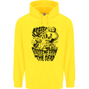 Coffee Raises Me from the Dead Skull Childrens Kids Hoodie Yellow