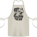 Coffee Raises Me from the Dead Skull Cotton Apron 100% Organic Natural