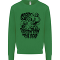 Coffee Raises Me from the Dead Skull Kids Sweatshirt Jumper Irish Green