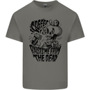 Coffee Raises Me from the Dead Skull Kids T-Shirt Childrens Charcoal