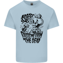 Coffee Raises Me from the Dead Skull Kids T-Shirt Childrens Light Blue