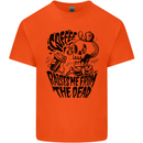 Coffee Raises Me from the Dead Skull Kids T-Shirt Childrens Orange