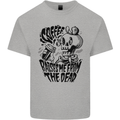 Coffee Raises Me from the Dead Skull Kids T-Shirt Childrens Sports Grey