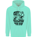 Coffee Raises Me from the Dead Skull Mens 80% Cotton Hoodie Peppermint
