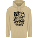 Coffee Raises Me from the Dead Skull Mens 80% Cotton Hoodie Sand