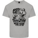 Coffee Raises Me from the Dead Skull Mens Cotton T-Shirt Tee Top Sports Grey