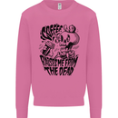 Coffee Raises Me from the Dead Skull Mens Sweatshirt Jumper Azalea