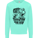 Coffee Raises Me from the Dead Skull Mens Sweatshirt Jumper Peppermint