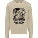 Coffee Raises Me from the Dead Skull Mens Sweatshirt Jumper Sand