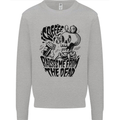Coffee Raises Me from the Dead Skull Mens Sweatshirt Jumper Sports Grey
