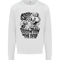 Coffee Raises Me from the Dead Skull Mens Sweatshirt Jumper White