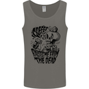 Coffee Raises Me from the Dead Skull Mens Vest Tank Top Charcoal
