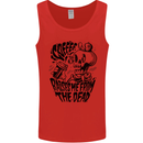 Coffee Raises Me from the Dead Skull Mens Vest Tank Top Red