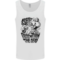 Coffee Raises Me from the Dead Skull Mens Vest Tank Top White