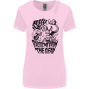 Coffee Raises Me from the Dead Skull Womens Wider Cut T-Shirt Light Pink