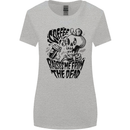 Coffee Raises Me from the Dead Skull Womens Wider Cut T-Shirt Sports Grey