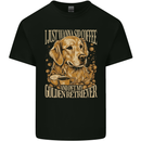 Coffee and Golden Retriever Funny Dog Mens Cotton T-Shirt Tee Top Black