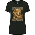 Coffee and Golden Retriever Funny Dog Womens Wider Cut T-Shirt Black