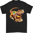 Colour Bearded Dragon Mens T-Shirt 100% Cotton Black