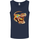 Colour Bearded Dragon Mens Vest Tank Top Navy Blue