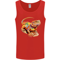 Colour Bearded Dragon Mens Vest Tank Top Red