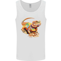 Colour Bearded Dragon Mens Vest Tank Top White