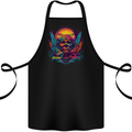 Colourful Dream Sunset Skull Cotton Apron 100% Organic Black