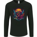 Colourful Dream Sunset Skull Mens Long Sleeve T-Shirt Black