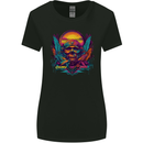 Colourful Dream Sunset Skull Womens Wider Cut T-Shirt Black