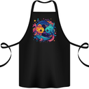 Colourful Kawaii Pisces Star Sign Zodiac Fish Cotton Apron 100% Organic Black