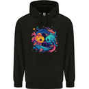 Colourful Kawaii Pisces Star Sign Zodiac Fish Mens 80% Cotton Hoodie Black