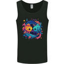 Colourful Kawaii Pisces Star Sign Zodiac Fish Mens Vest Tank Top Black