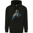 Colourful Octopus Ocean Life Scuba Diving Childrens Kids Hoodie Black