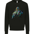 Colourful Octopus Ocean Life Scuba Diving Mens Sweatshirt Jumper Black