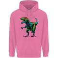 Colourful T-Rex Dinosaur Mens 80% Cotton Hoodie Azelea