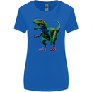 Colourful T-Rex Dinosaur Womens Wider Cut T-Shirt Royal Blue