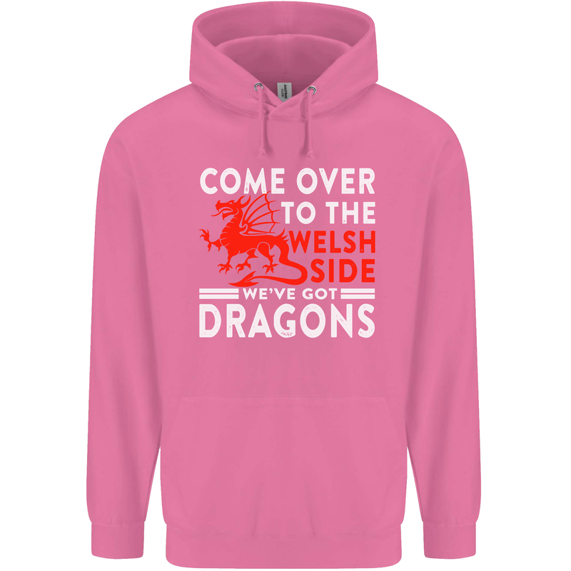 Come to the Welsh Side Dragons Wales Rugby Childrens Kids Hoodie Azalea