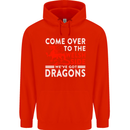 Come to the Welsh Side Dragons Wales Rugby Childrens Kids Hoodie Bright Red