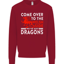 Come to the Welsh Side Dragons Wales Rugby Kids Sweatshirt Jumper Red