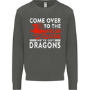 Come to the Welsh Side Dragons Wales Rugby Kids Sweatshirt Jumper Storm Grey