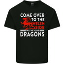 Come to the Welsh Side Dragons Wales Rugby Kids T-Shirt Childrens Black