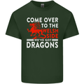 Come to the Welsh Side Dragons Wales Rugby Mens Cotton T-Shirt Tee Top Forest Green