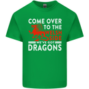 Come to the Welsh Side Dragons Wales Rugby Mens Cotton T-Shirt Tee Top Irish Green