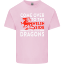 Come to the Welsh Side Dragons Wales Rugby Mens Cotton T-Shirt Tee Top Light Pink