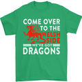 Come to the Welsh Side Dragons Wales Rugby Mens T-Shirt 100% Cotton Irish Green
