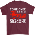 Come to the Welsh Side Dragons Wales Rugby Mens T-Shirt 100% Cotton Maroon